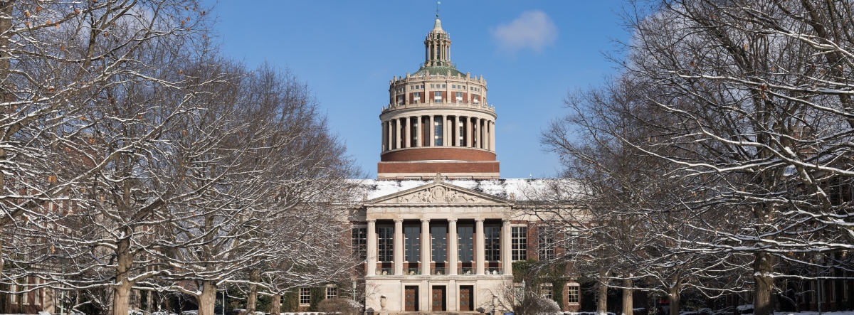 Rush Rhees in the winter